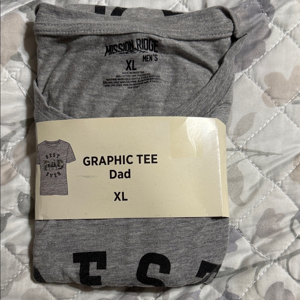 Mission Ridge Men's Gray 'Best Dad Ever' Graphic Tee - XL